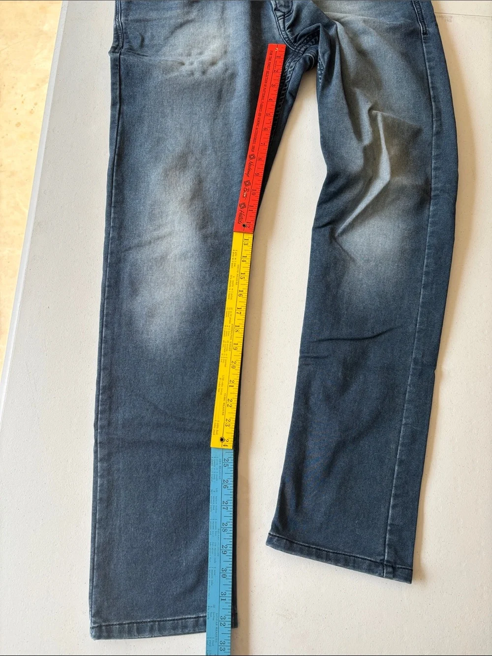 Peter England Men’s Skinny Slim Straight Jeans in Blue Wash 36x32